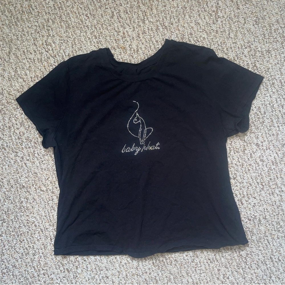Baby Phat Black Graphic Crop Tee